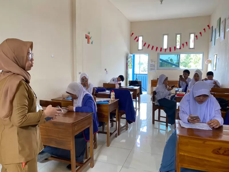 Kunjungan Puskesmas Pallangga di SMAS Islam Lasharan Jaya Gowa